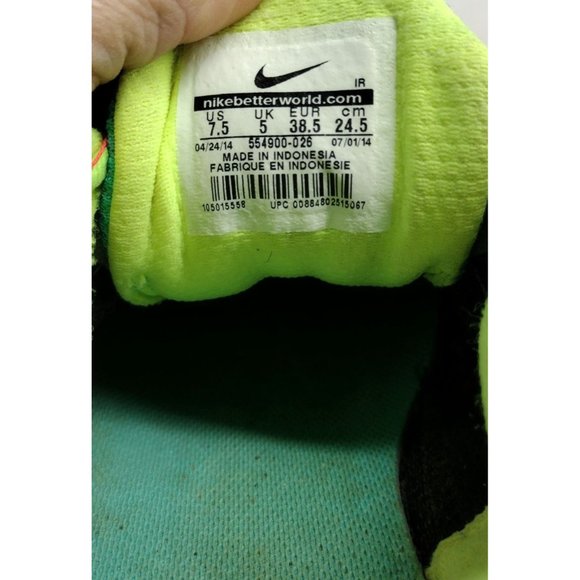 Nike Revolution 2 Womens Running Shoes Size 7.5 Gray Hyper Yellow 554900-026 - Picture 2 of 11